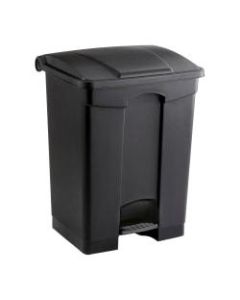Safco Plastic Step-On Receptacle, 17 Gallon, Black
