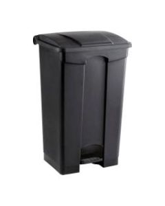 Safco Plastic Step-On Receptacle, 23 Gallon, Black