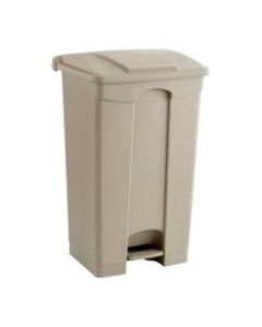 Safco Plastic Step-On Receptacle, 23 Gallon, Tan