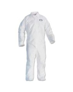 Kimberly-Clark Professional KleenGuard A20 Microforce Particle Protection Coveralls, No Elastic, Zipper Front, 3XL, White, Pack Of 20 Coveralls