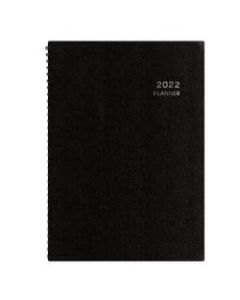 Blue Sky Aligned Weekly/Monthly Planner, 5-7/8in x 8-5/8in, Black, January To December 2022, 123852