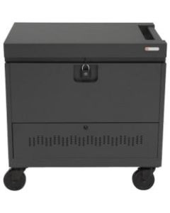 Bretford CUBE Toploader - 34in Width x 23in Depth x 33in Height - Charcoal Steel Frame - For 40 Devices