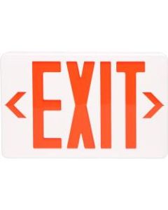 Tatco LED Exit Sign with Battery Back-Up, 8 3/4in x 12 1/4in x 2 1/2in, White