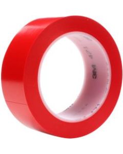 3M 471 Flagging and Marking Tape, 3in Core, 2 in. x 36 Yd., Red, Case Of 24