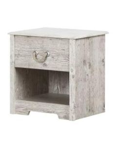 South Shore Aviron 1-Drawer Nightstand, 22-1/2inH x 21-3/4inW x 17-1/2inD, Seaside Pine