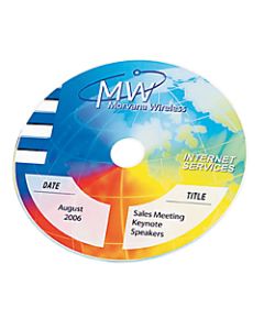 Avery Full Face Permanent Inkjet CD Labels, 8960, 4 1/2in Diameter, Matte White, Pack Of 40