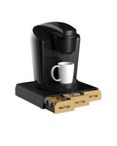 Mind Reader Anchor Coffee Pod Triple Drawer, 36-Pod Capacity, Wood Veneer/Black