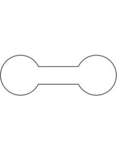 Office Depot Brand Barbell-Shape Merchandise Tags, 7/16in x 5/16in, White, Case Of 1,000