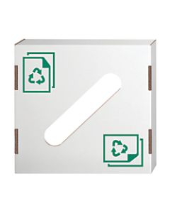 Bankers Box Waste And Recycling Bin Lids, Paper, 18 1/4in x 18 1/4in x 6in, 60% Recycled, White/Green, Pack Of 10