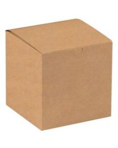 Office Depot Brand Gift Boxes, 6inL x 6inW x 6inH, 100% Recycled, Kraft, Case Of 100