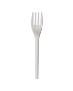 Highmark Compostable Forks, 6 1/2in, White, Pack Of 1,000