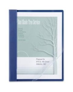 ACCO Poly Clear Front Report Covers, Letter Size, 100 Sheets, Blue - 1/2in Folder Capacity - Letter - 8 1/2in x 11in Sheet Size - 100 Sheet Capacity - Polypropylene, Vinyl - Blue, Clear - 10 / Pack