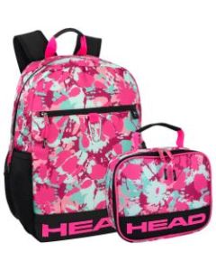 HEAD Sporty Backpack And Lunch Bag Set, Pink/Black