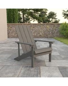 Flash Furniture Charlestown All-Weather Adirondack Chair, Light Gray