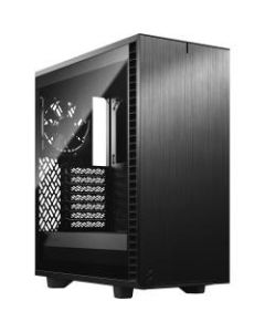 Fractal Design Define 7 Compact Computer Case - Mid-tower - Black - Brushed Aluminum, Tempered Glass - 4 x Bay - 4 x 4.72in x Fan(s) Installed - 0 - ATX, Micro ATX, Mini ITX Motherboard Supported