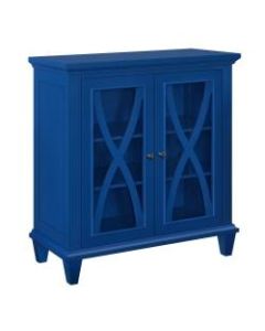Ameriwood Home Ellington Double-Door Accent Cabinet, 3 Shelves, Blue