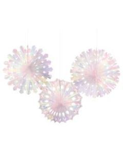 Amscan Christmas Honeycomb Snowflakes, White, 3 Snowflakes Per Pack, Case Of 2 Packs