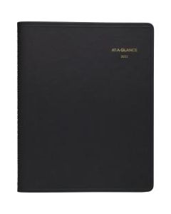 AT-A-GLANCE Triple View Weekly/Monthly Appointment Book, 8-1/4in x 11in, Black, January To December 2022, 70950V05