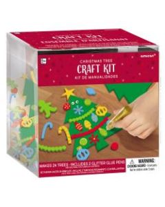 Amscan Christmas Tree Craft Kits, 24 Crafts Per Pack, Case Of 2 Packs