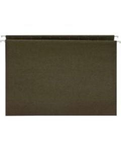 Business Source Standard Hanging File Folders, Letter Size, Green, Box Of 25 Folders