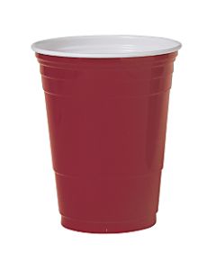 Solo Plastic Party Cups, 16 Oz, Red, Box Of 50 Cups
