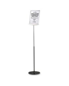 Durable Floor Model Sign Holder, Clear/Gray