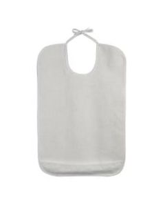 DMI Adult Bib Mealtime Clothing Protector, 17 3/4in x 26 1/2in, White