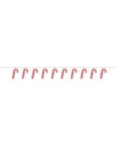 Amscan Sequin Ring Christmas Garland, 9ft, Red Candy Cane, Pack Of 7 Boas