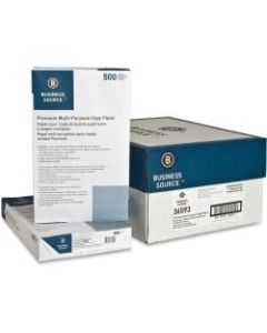 Business Source Premium Multi-Use Copy Paper, Legal Size (8 1/2in x 14in), 20 Lb, Carton Of 5,000 Sheets
