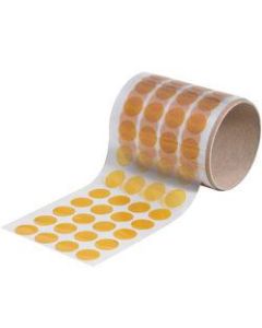 Kapton Discs, 3in Core, 0.75in x 0.75in, Amber, Case Of 500