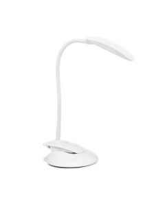 Simple Designs Flexi LED Rounded Clip-On Lamp, 16inH, White