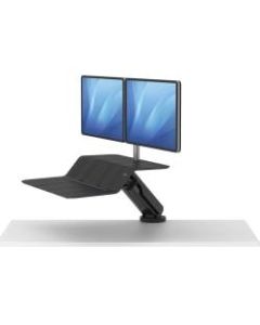 Fellowes Lotus RT Sit-Stand Workstation, Dual Monitor, Black