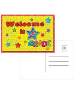 Top Notch Teacher Products Welcome To 2nd Grade Postcards, 4 1/2in x 6in, Multicolor, 30 Postcards Per Pack, Bundle Of 12 Packs