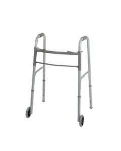 Guardian Adult 2-Button Folding Walkers, 5in Wheels, 32 - 38in, Case Of 4