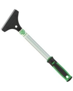 Unger 12in Handle Surface Scraper - Carbon Steel Blade - 12in Handle - Protective Cap, Ergonomic Handle - Green