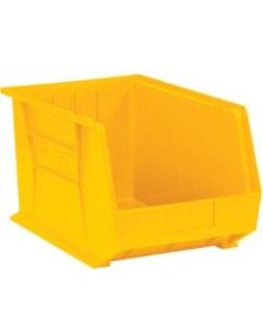 Office Depot Brand Plastic Stack & Hang Bin Boxes, Small Size, 10 3/4in x 8 1/4in x 7in, Yellow, Pack Of 6