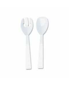 Tablemate Fork/Spoon Serving Set - 4 Piece(s) - 12/Box - 2 x Spoon - 2 x Fork - Plastic - White