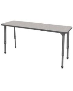 Marco Group Apex Series Adjustable Rectangle Student Desk, 20in x 60in, Gray Nebula/Gray