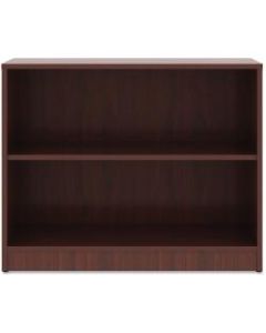 Lorell Laminate Bookcase, 2-Shelf, 30inH, Mahogany