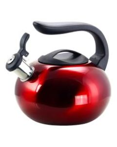 Mr. Coffee 2.1-Quart Whistling Tea Kettle, Langham, Red