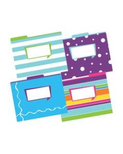Barker Creek Tab File Folders, 8 1/2in x 11in, Letter Size, Happy, Pack Of 12