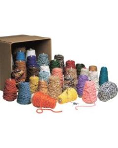 Pacon Yarn Value Box, 20-1/16inH x 15-1/4inW x 9-1/4inD, Assorted Colors