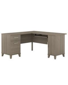 Bush Furniture Somerset L Shaped Desk, 60inW, Ash Gray, Standard Delivery