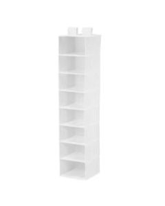 Honey-Can-Do 8-Shelf Hanging Vertical Closet Organizer, 54inH x 12inW x 12inD, White