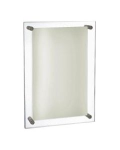 Azar Displays Acrylic Standoff Sign Holder, 22in x 28in Paper Size, 26in x 32in, Clear