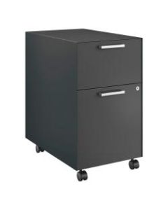 HON Fuse Collection 23-1/4inD 2-Drawer Letter-Size Metal Mobile Vertical Box/File Pedestal, Large, Charcoal
