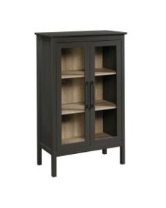 Sauder Anda Norr 50inH 3-Shelf Bookcase Display Cabinet, Slate Gray/Sky Oak
