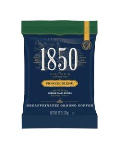 Folgers 1850 Coffee Fraction Single-Serve Packs, Pioneer Blend Decaffeinated, Medium Roast, Carton Of 24