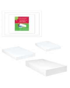 Amscan Christmas Gift Boxes, Assorted Sizes, White, Pack Of 30 Boxes