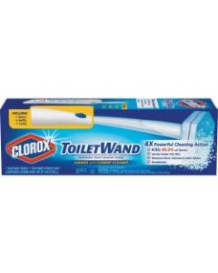 Clorox ToiletWand Disposable Toilet Clean System - 1 Kit (Includes: ToiletWand, Storage Caddy, Disinfecting ToiletWand Refill Heads)